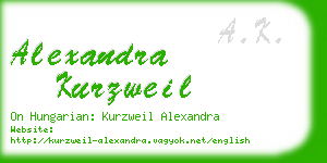 alexandra kurzweil business card